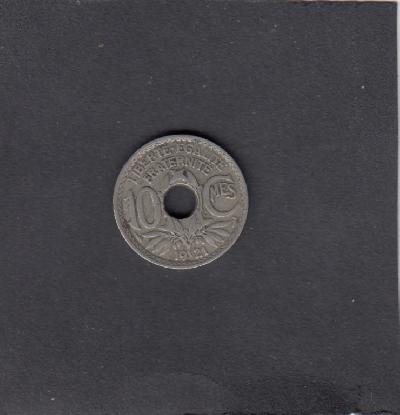 Beschrijving: 10 Centimes HOLE